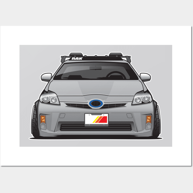 2009 Prius Stanced color Wall Art by RBDesigns